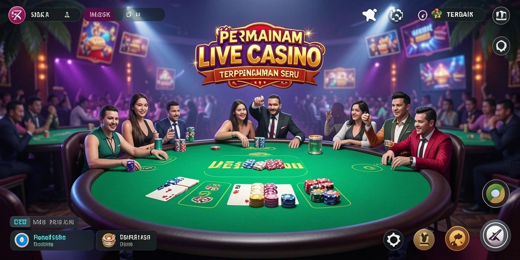 Tampilan gameplay Live Casino 5ZK yang menarik dan interaktif.