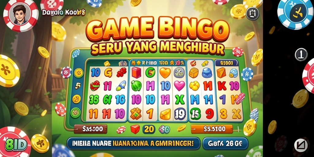Tampilan antarmuka gameplay Bingo yang menarik dan interaktif.