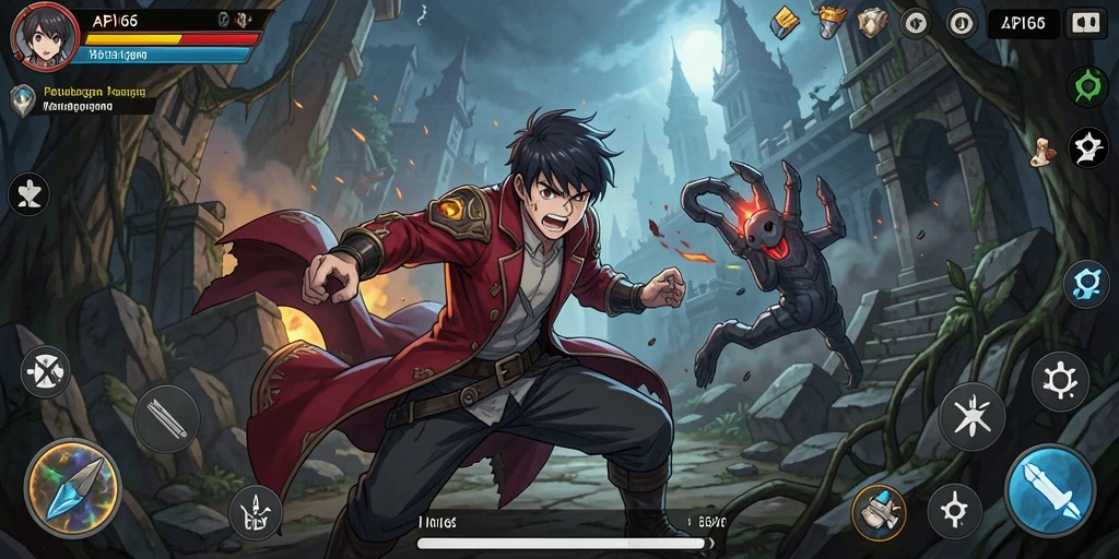 Tampilan gameplay API66 menunjukkan aksi dinamis dan karakter anime menarik.