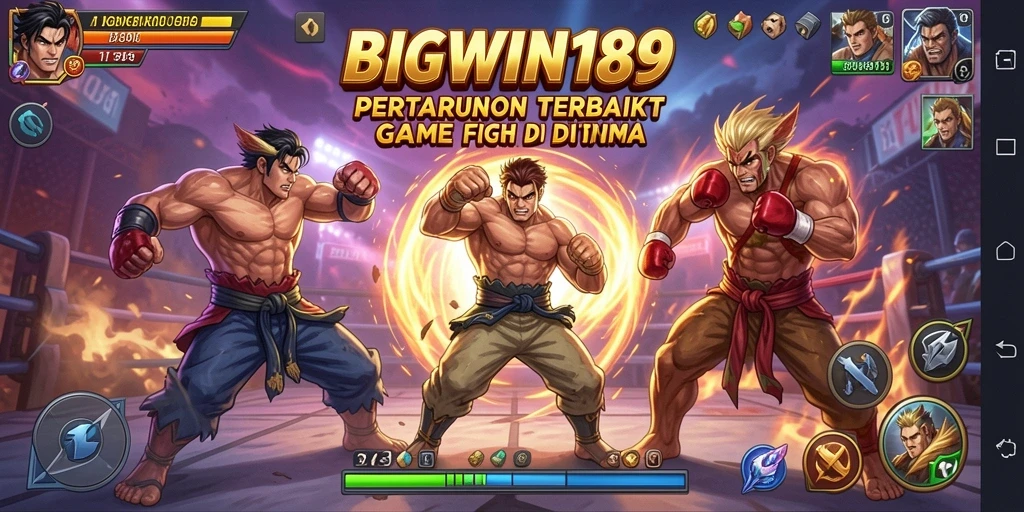 Screenshot gameplay BIGWIN189 dengan aksi pertarungan yang mendebarkan.