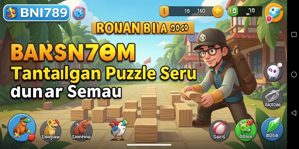Screenshot gameplay BNI789 yang menampilkan berbagai teka-teki menarik.