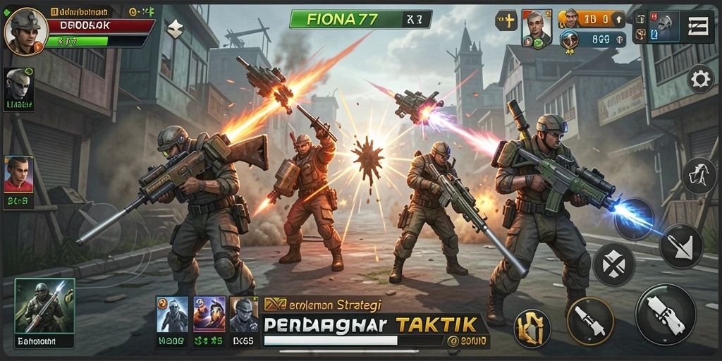 Tampilan gameplay <strong>FIONA77</strong> yang seru dan dinamis.