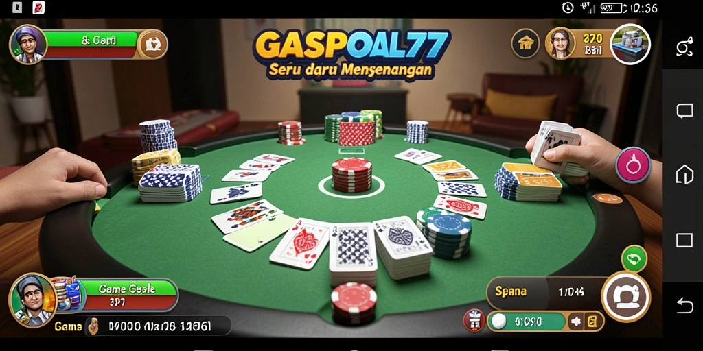 Tampilan gameplay Gaple yang seru dan interaktif.
