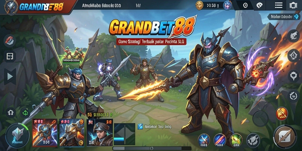 Tangkapan layar GRANDBET88 menunjukkan aksi gameplay strategi yang mengasyikkan.