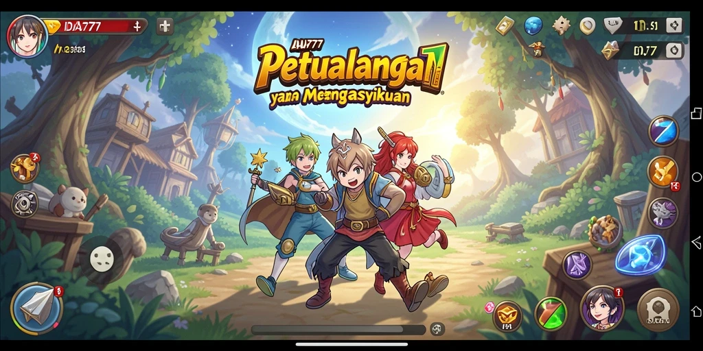Tampilan gameplay seru dan warna-warni di IDA777.