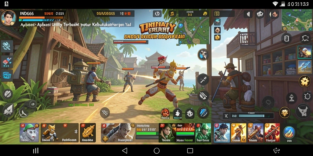 Screenshot utama IND666 menampilkan antarmuka aplikasi Utility yang user-friendly.