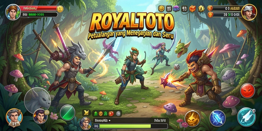 Screenshot gameplay ROYALTOTO dengan aksi petualangan yang mendebarkan.