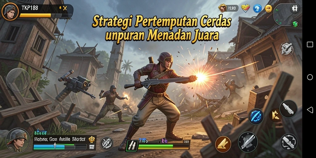 Gameplay mendebarkan TKP188 yang menampilkan strategi pertempuran.