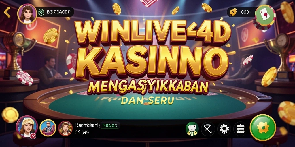 Tampilan gameplay seru dalam aplikasi WINLIVE4D yang menyajikan kasino live.